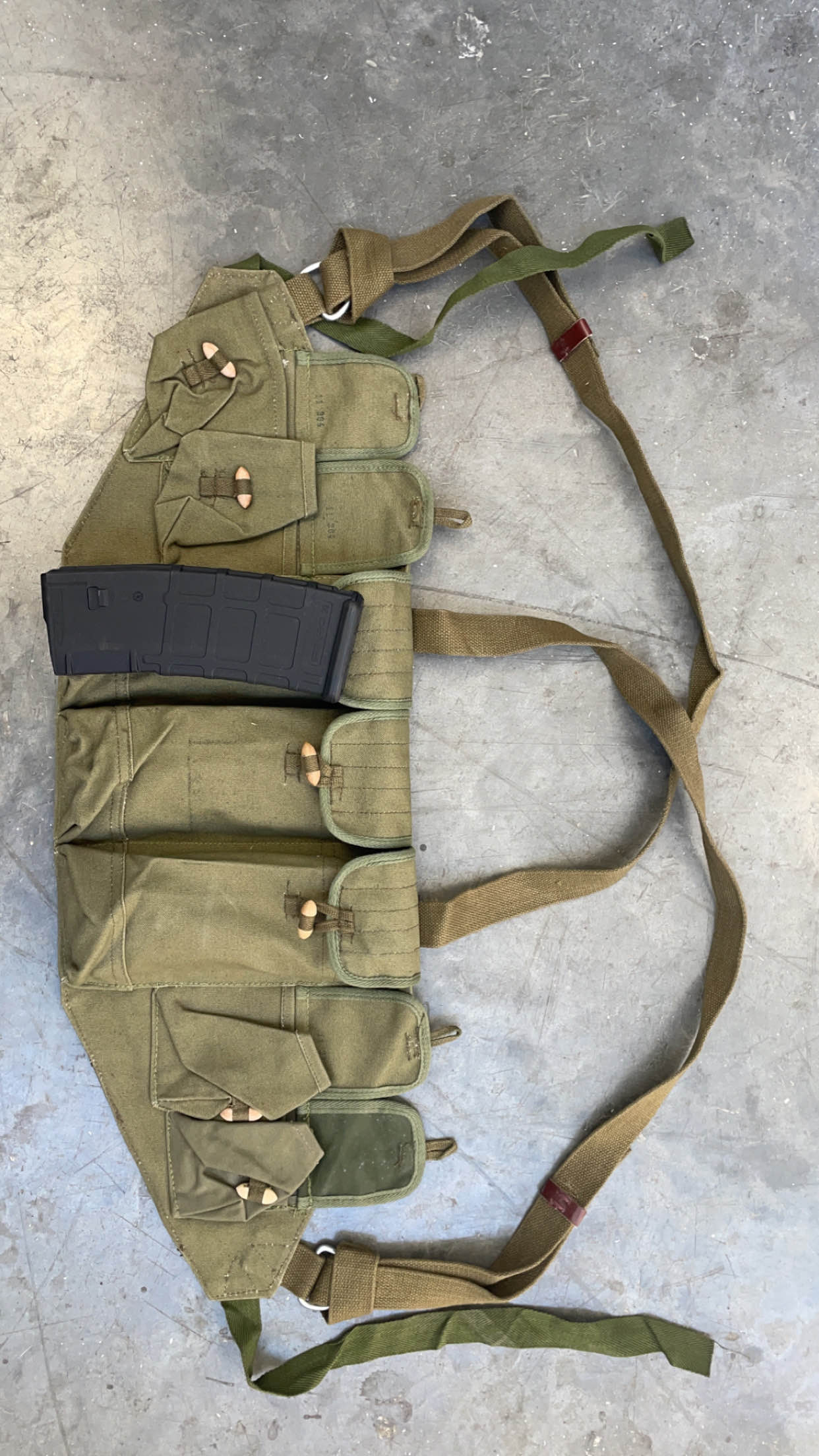 Genuine Chicom Type 56 3-Slot Chest Rig ( Tan ) ( AK Style )