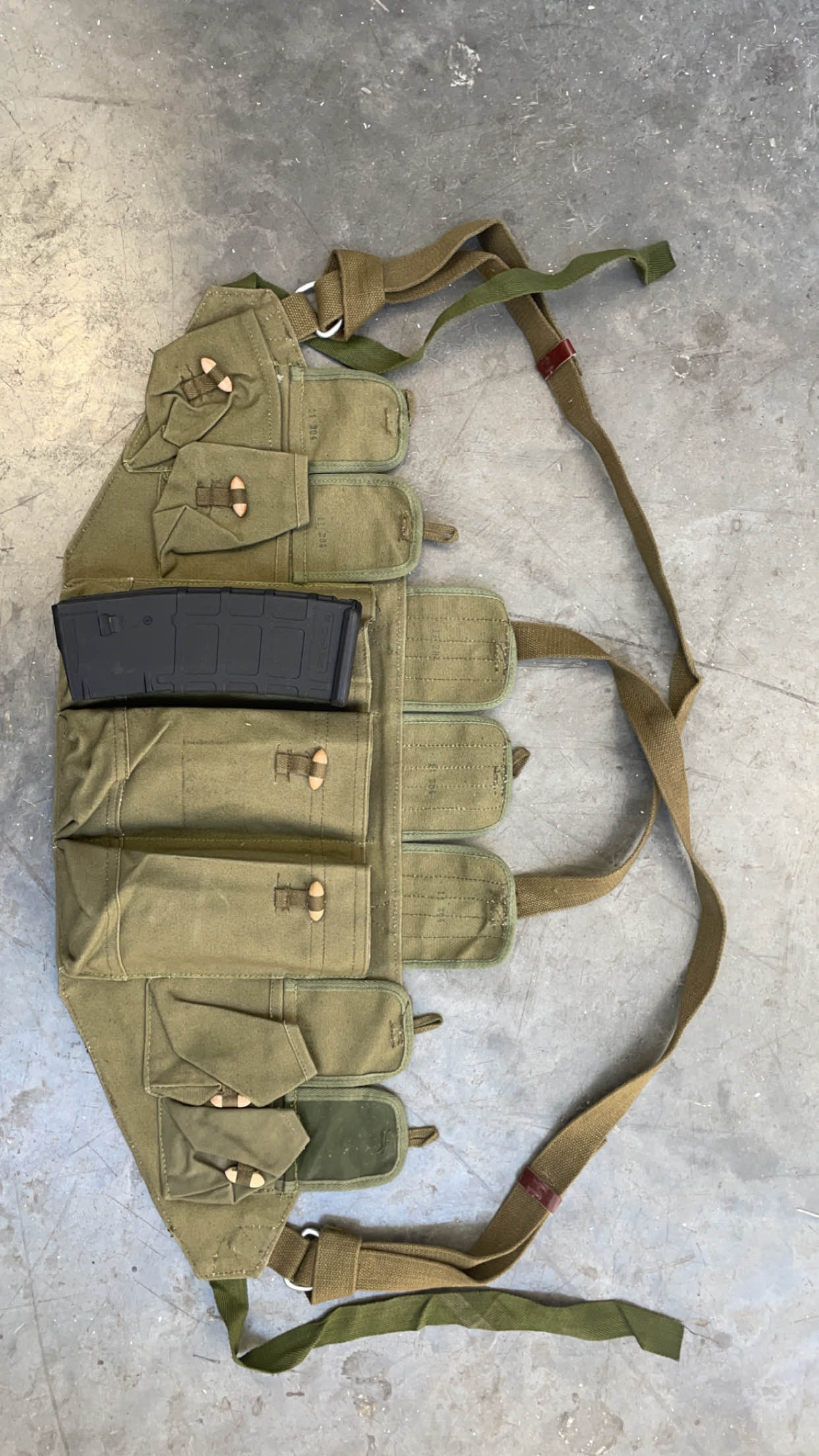 Genuine Chicom Type 56 3-Slot Chest Rig ( Tan ) ( AK Style )