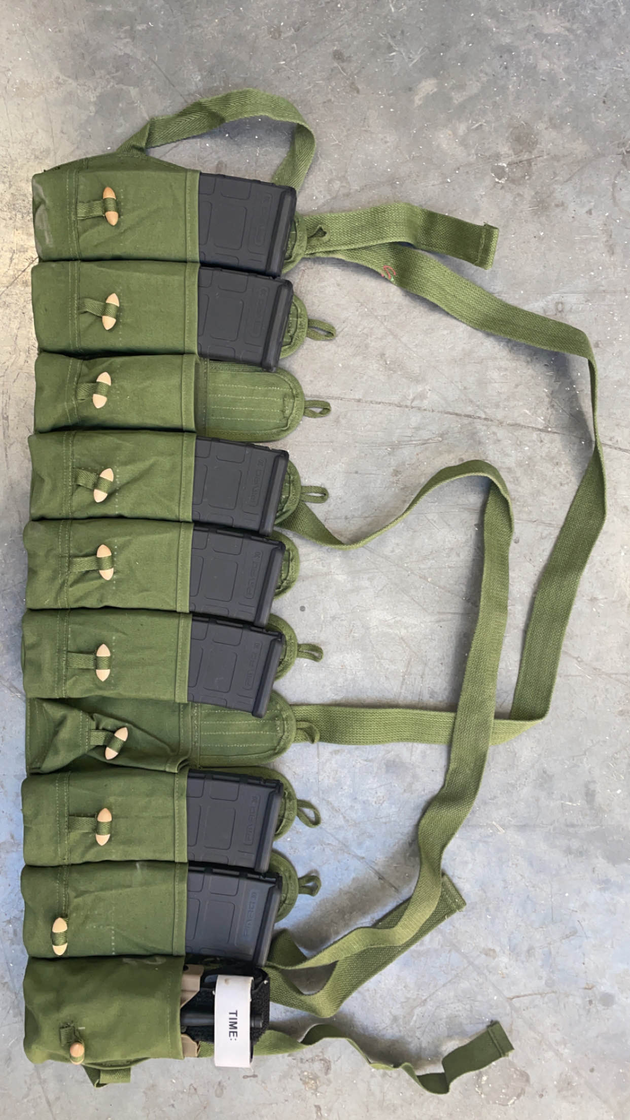 Genuine Chicom Type 56 10-Slot Chest Rig ( Green ) ( SKS Style )