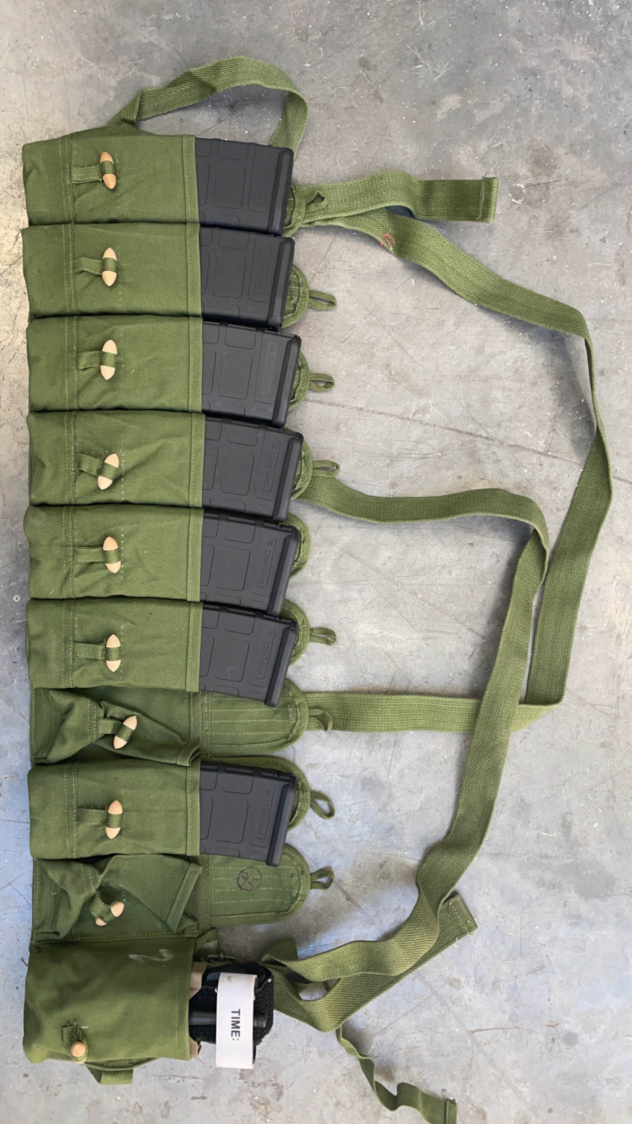 Genuine Chicom Type 56 10-Slot Chest Rig ( Green ) ( SKS Style )