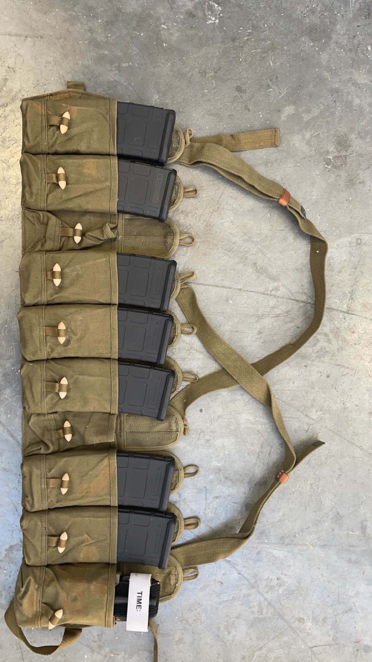 Genuine Chicom Type 56 10-Slot Chest Rig ( Tan ) ( SKS Style )