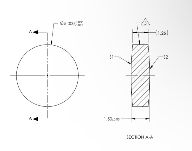 5mm 25mm EFL lens, ( BCOTI )